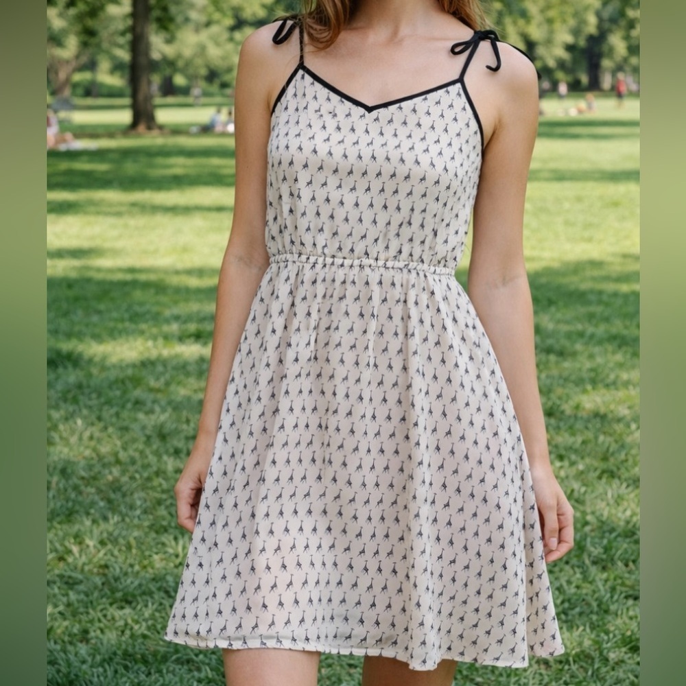 Ya Los Angeles Women's Giraffe Spaghetti Strap Dress Size S